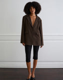 Image of Maiwa Textured Tailoring Blazer in Brown