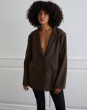 Image of Maiwa Textured Tailoring Blazer in Brown
