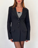 Image of Malana Slim Fit Blazer in Tailoring Black