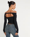 Image of Malin Eloa Shrug Twinset Black