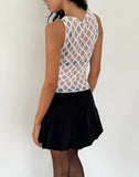 Image of Maloe Lace Patterned Tank Top in White