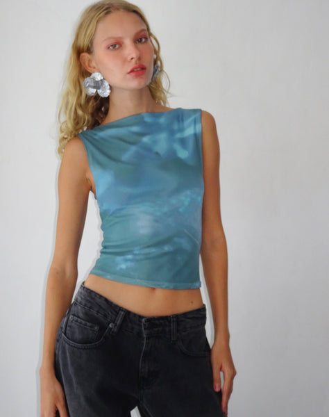 Image of Image of Maloe Mesh Top in Floral Lumen