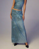 Image of Nola Maxi Skirt in Lumen Floral Blue