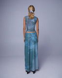 Image of Nola Maxi Skirt in Lumen Floral Blue