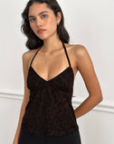 Image of Malory Plunge Top in Oversize Jaguar Brown