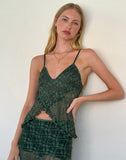 Image of Manora Cami Top in Sage Canina Rose Lace