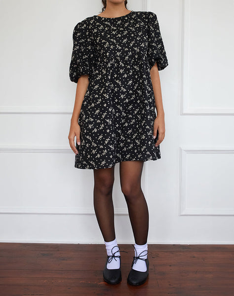 Image of Marate Midi Dress in Floral Land Black