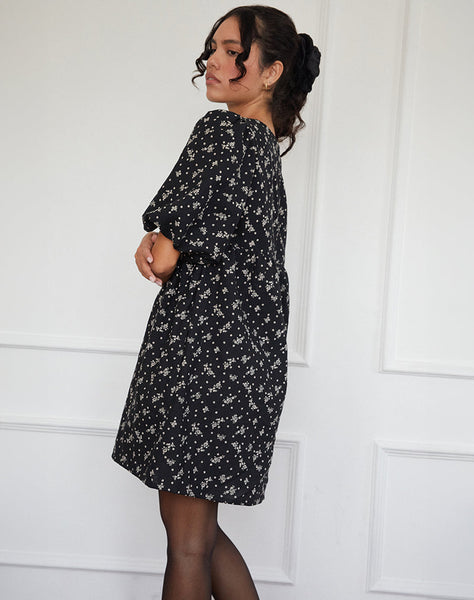 Image of Marate Midi Dress in Floral Land Black