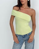 Image of Marga One Shoulder Top in Pistachio
