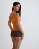 Image of Marga One Shoulder Top in Sunset Orange