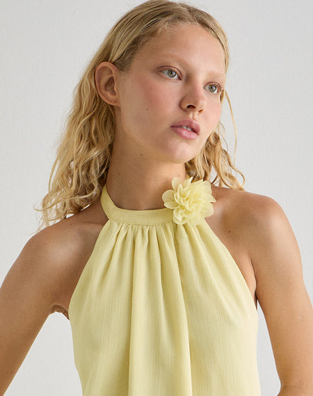 MUSTA SLEEVELESS MN DRESS SCALLOP SHELL