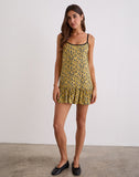 Image of Marige Roundneck Mini Dress in Mini Bloom Yellow