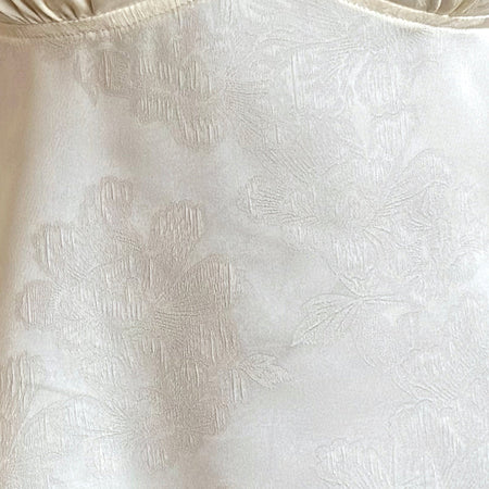 Marinda Top in Satin Jacquard Ivory