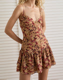 Image of Marja Cami Mini Dress in Chiffon Rusty Flower