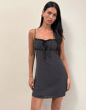 Image of Martina Mini Dress in Chiffon Slate