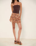 Image of Masama Frill Mini Skirt in Chiffon Rusty Flower