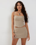 Image of Becca Mini Skirt in Stone Tailoring