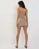 Image of Becca Mini Skirt in Stone Tailoring