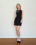 Image of Masita Asymmetric Mini Dress in Black