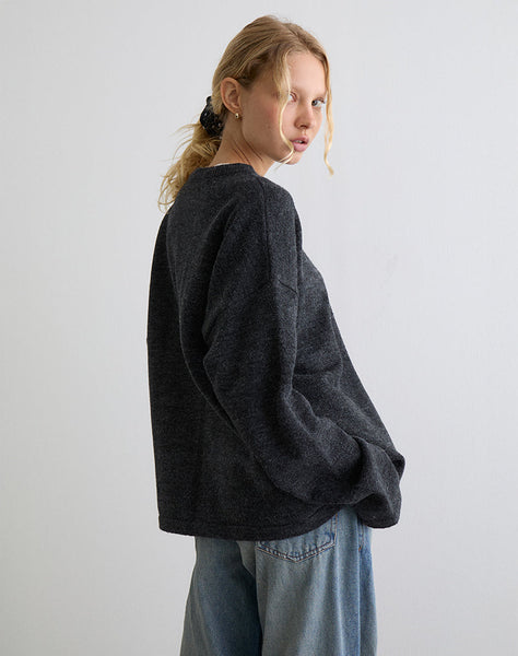 Image of Maureen Cardigan in Dark Grey