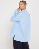 Image of Mavis Button Up Shirt in Poplin Sky Blue