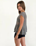 Image of Mayumi Peplum Top in Chiffon Grey