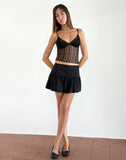 Image of Megara Strappy Top in Lace Mesh Black