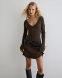 Image of Meghan Mini Dress in Dark Chocolate