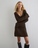 Image of Meghan Mini Dress in Dark Chocolate