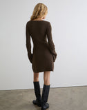 Image of Meghan Mini Dress in Dark Chocolate