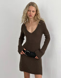 Image of Meghan Mini Dress in Dark Chocolate