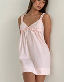 Image of Melda Tea Mini Dress in Poplin Light Pink