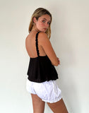 Image of Melinda Frill Edge Cami Top in Black