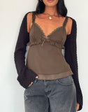 Image of Melinda Frill Cami Top in Chiffon Olive