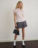 Image of Meline Blouse in Satin Jacquard Pink