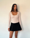 Image of Melissa Textured Long Sleeve Top in Light Peach