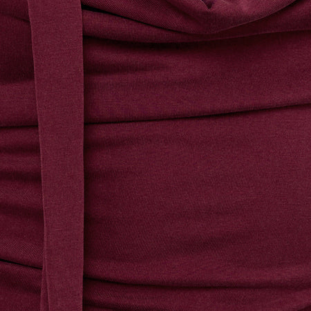 Menora Cowl Neck Top in Burgundy Curpo