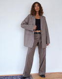 Image of Messeir Faux Wool Blazer in Walnut