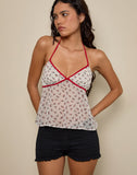 Image of Micha Halter Top in Ditsy Floral Ivory
