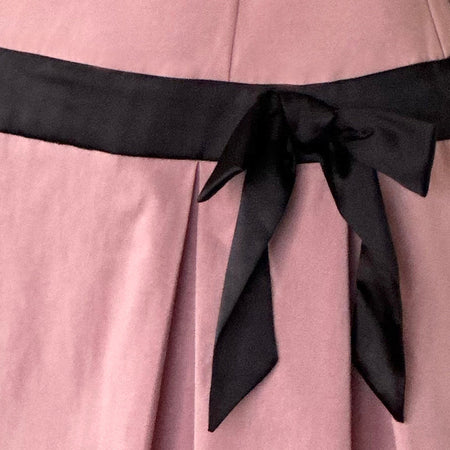 Michelia Mini Dress in Pink with Black Bow