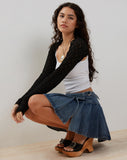 Image of Mika Shrug Cardigan in Mesh Black