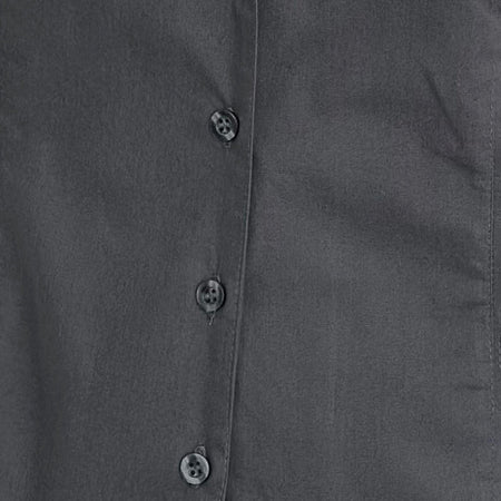 Mikanu Button Down Halterneck Blouse in Charcoal Grey