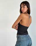 Image of Miken Halterneck Vest Top in Black