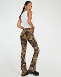 image of Mileri Flare Trousers in Butterfly Gold