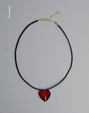 Image of Mimi Glass Heart Necklace by Gemini Jewels