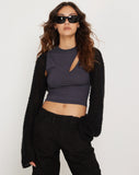 Image of Min Cropped Vest Top in Ocean Storm