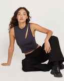 Image of Min Cropped Vest Top in Ocean Storm