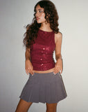 Image of Miriam Top in Drape Sequin Maroon