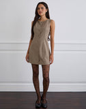 Image of Mirina Mini Dress in Tailoring Taupe