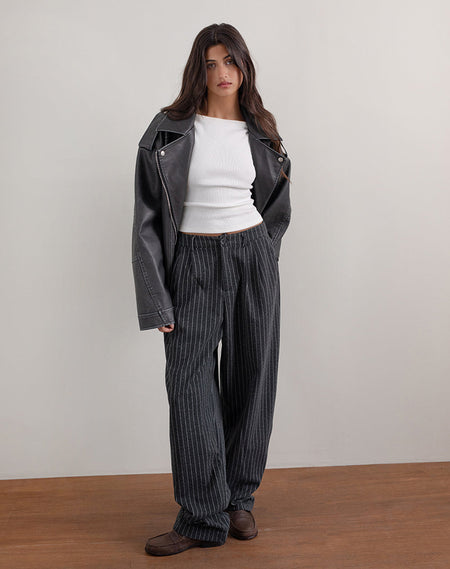 Malvinas Flared Trouser in Grey Tailoring